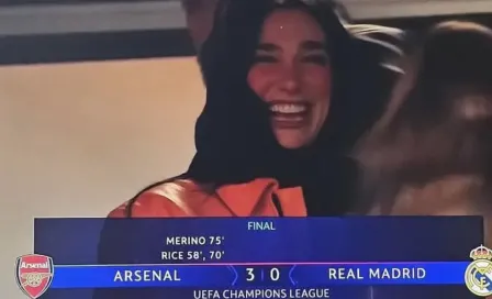 ¿Traición a Liverpool? Dua Lipa disfruta de la victoria de Arsenal sobre Real Madrid