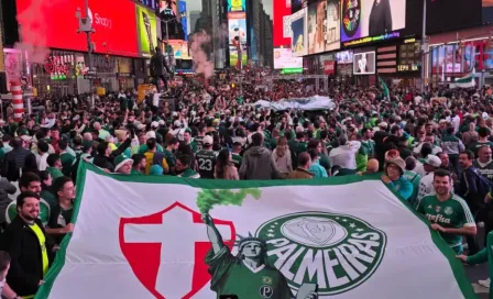 Times Square se tiñe de verde: afición del Palmeiras lleva el espíritu del Mundial de Clubes a Nueva York
